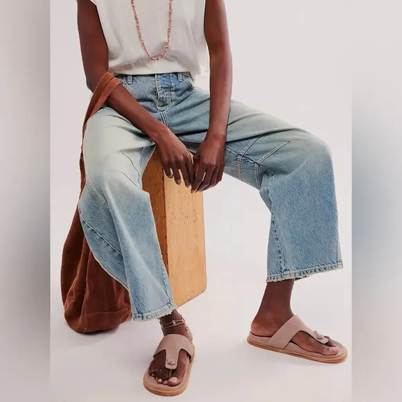 🆕 FREE PEOPLE | MIKA FOOTBED SANDALS | ORCHID ICE | SIZE: 8.5