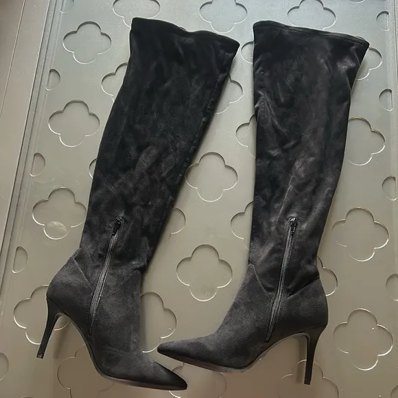 🆕 JESSICA SIMPSON Womens Black Over The Knee Boots NWT Size 8 Pointed Toe Heels