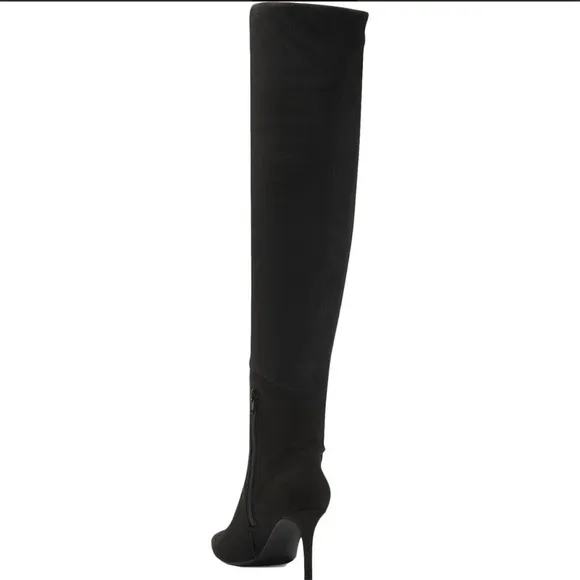 🆕 JESSICA SIMPSON Womens Black Over The Knee Boots NWT Size 8 Pointed Toe Heels