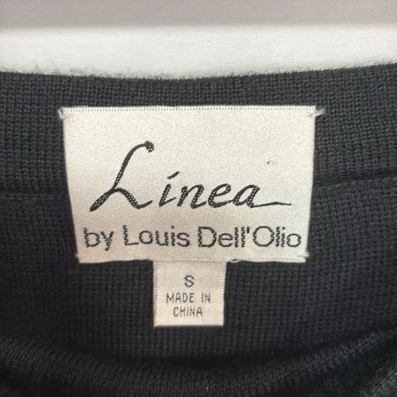 🌎 Linea black wool blend knit straight  skirt