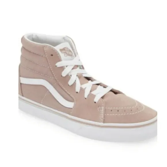 . Vans Kids Sk8-High Top Grade School Brownish Pink Sneakers