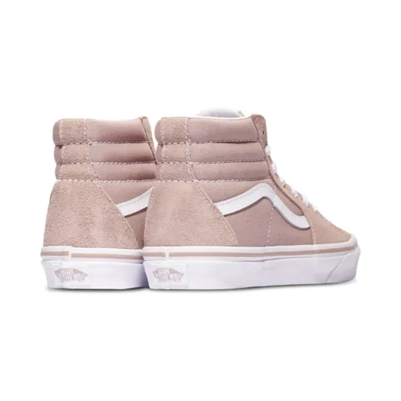 . Vans Kids Sk8-High Top Grade School Brownish Pink Sneakers