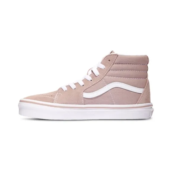 . Vans Kids Sk8-High Top Grade School Brownish Pink Sneakers