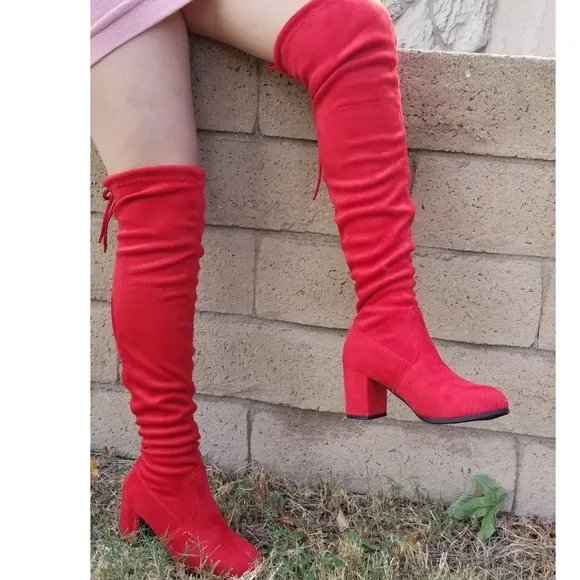 ! Very sexy boots over knee  Red Color