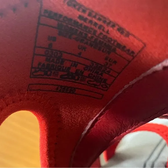 🆕 w/Box MERRELL Token Banner Red Fabric/Suede Performance Slide Toe Sandals SZ 6
