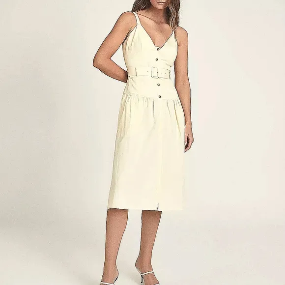 1 Left! NWT REISS | Vita Button Through Midi Sundress