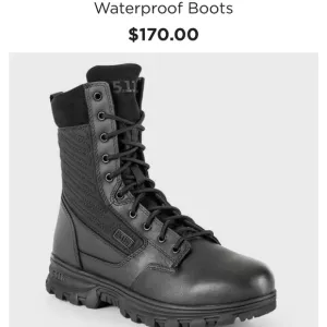 5.11 NEW Tactical Men's Black Waterproof BootsBox Not Included