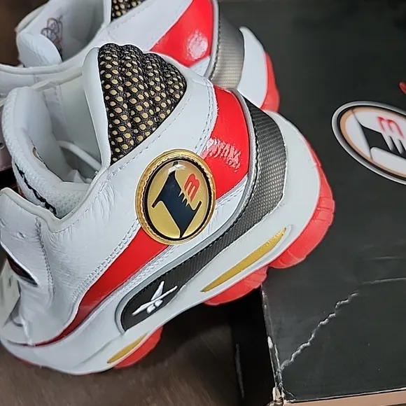9 Reebok Answer DMX Mid Allen Iverson Red White Question Sneakers GX6330