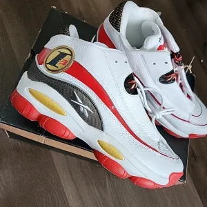 9 Reebok Answer DMX Mid Allen Iverson Red White Question Sneakers GX6330