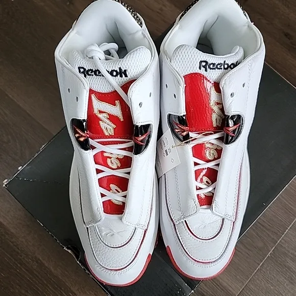 9 Reebok Answer DMX Mid Allen Iverson Red White Question Sneakers GX6330