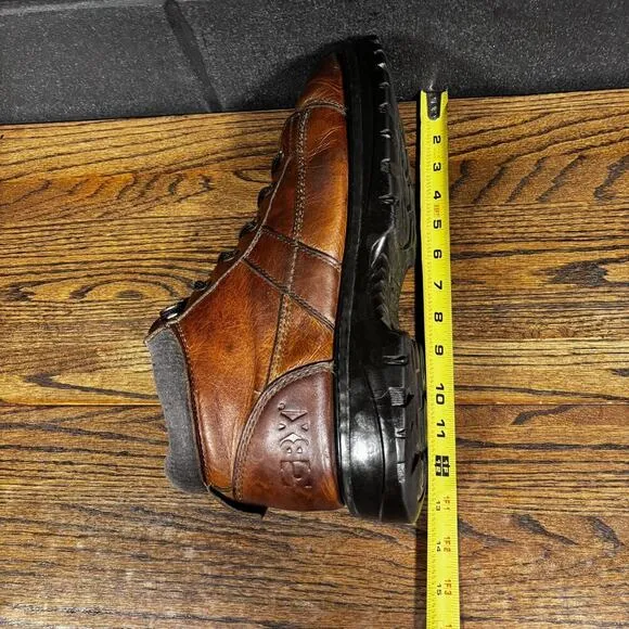 90’s Vintage GBX 8877 B Chunky Brown Leather Platform Boots Men’s 14