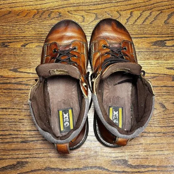 90’s Vintage GBX 8877 B Chunky Brown Leather Platform Boots Men’s 14
