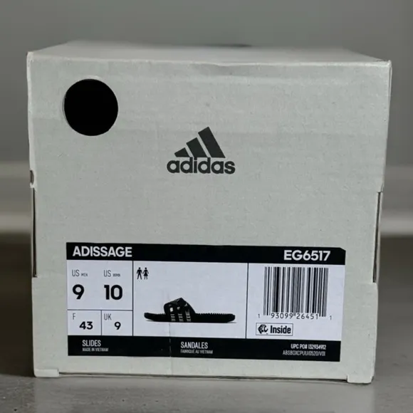 ADIDAS • Adissage Slide Sandals from Finish Line Includes Box