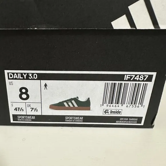 Adidas Daily 3.0 Men's Athletic Shoe Sneakers Trainers Skater Streetwear Size 8