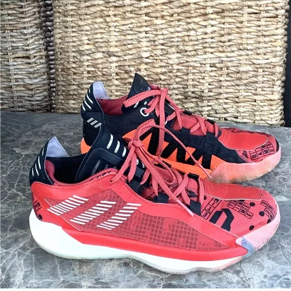 Adidas Dame 6 GCA Dame Time Red Orange EF9878 Men Shoes Size 8 Damian Lillard