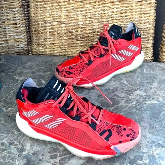 Adidas Dame 6 GCA Dame Time Red Orange EF9878 Men Shoes Size 8 Damian Lillard