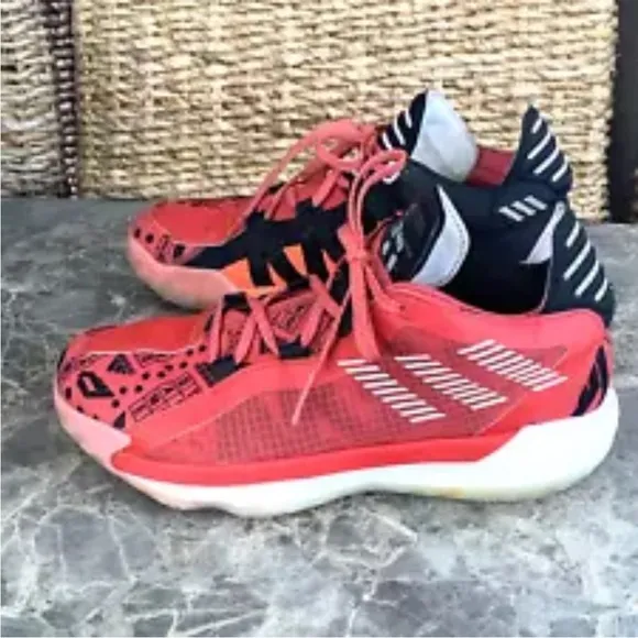 Adidas Dame 6 GCA Dame Time Red Orange EF9878 Men Shoes Size 8 Damian Lillard