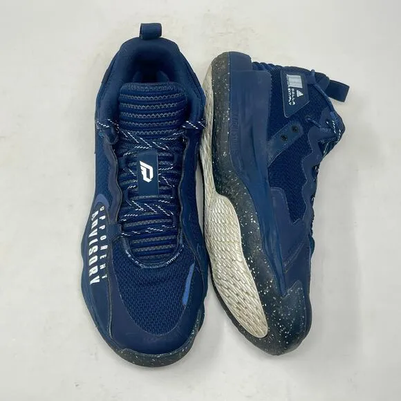 Adidas Dame 7 Basketball Sneakers Mens Sz 11 Navy Blue 1.030=I.10.8