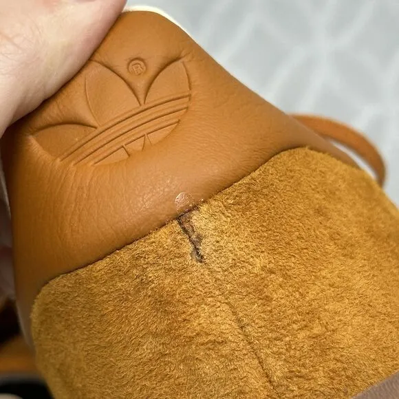 Adidas Gazelle Craft Ochre Mens 10.5 Camel Brown Suede Athletic Shoes Sneakers