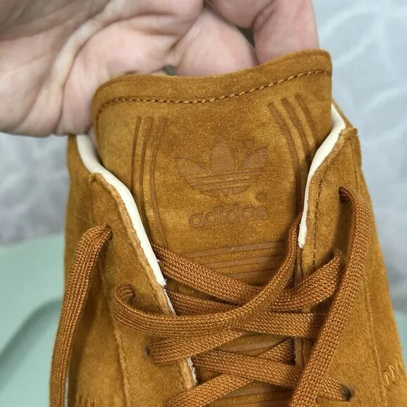 Adidas Gazelle Craft Ochre Mens 10.5 Camel Brown Suede Athletic Shoes Sneakers