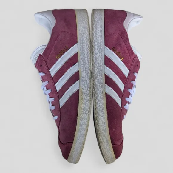Adidas Gazelles Men's Collegiate Burgundy Shoes Sneakers Sz 12 90s Grunge Skater