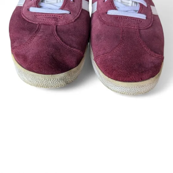 Adidas Gazelles Men's Collegiate Burgundy Shoes Sneakers Sz 12 90s Grunge Skater