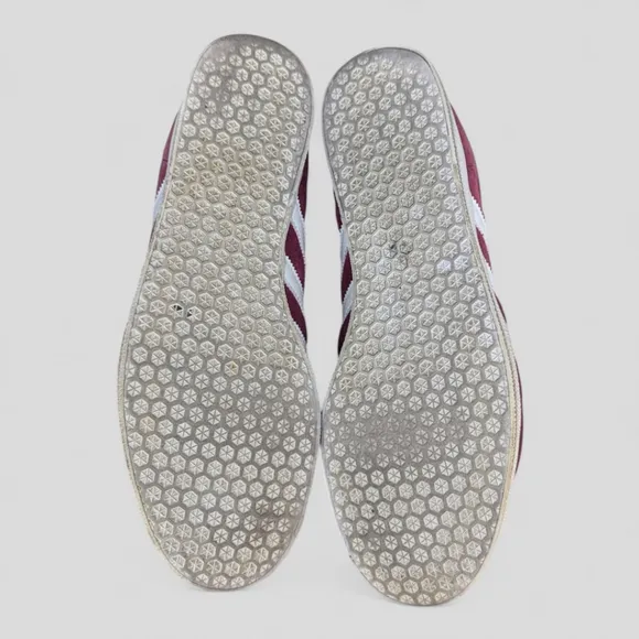 Adidas Gazelles Men's Collegiate Burgundy Shoes Sneakers Sz 12 90s Grunge Skater