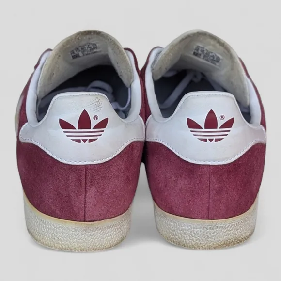Adidas Gazelles Men's Collegiate Burgundy Shoes Sneakers Sz 12 90s Grunge Skater
