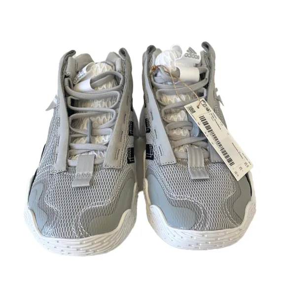 Adidas Girls Gray | Exhibit B Mid Basketball Sneakers size: 5 Youth