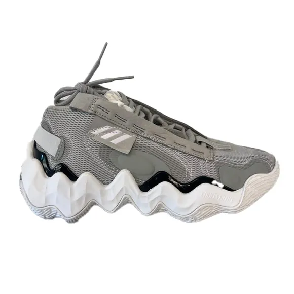 Adidas Girls Gray | Exhibit B Mid Basketball Sneakers size: 6 Youth