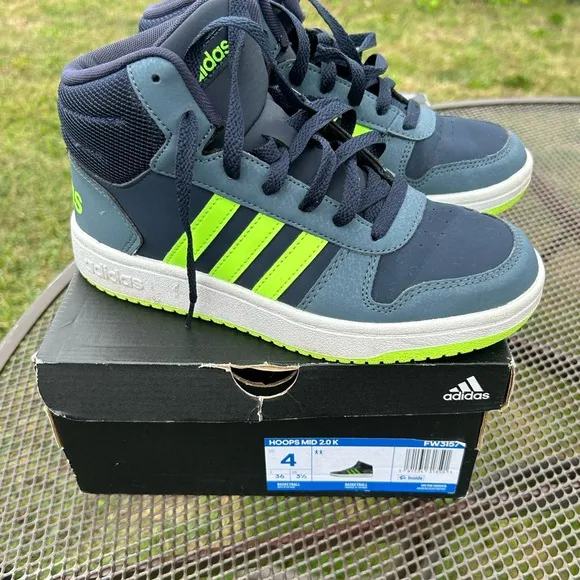 Adidas Hoops Mid 2.0 K - Unisex Basketball Sneakers - Size 4