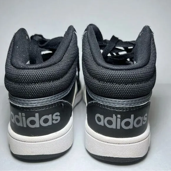 ADIDAS Hoops Mid Sneakers Kids Size 1 Basketball Athletic Sportswear Activewear