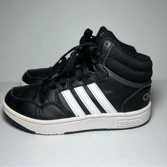 ADIDAS Hoops Mid Sneakers Kids Size 1 Basketball Athletic Sportswear Activewear