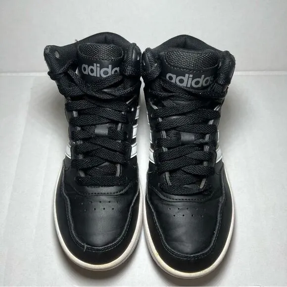 ADIDAS Hoops Mid Sneakers Kids Size 1 Basketball Athletic Sportswear Activewear