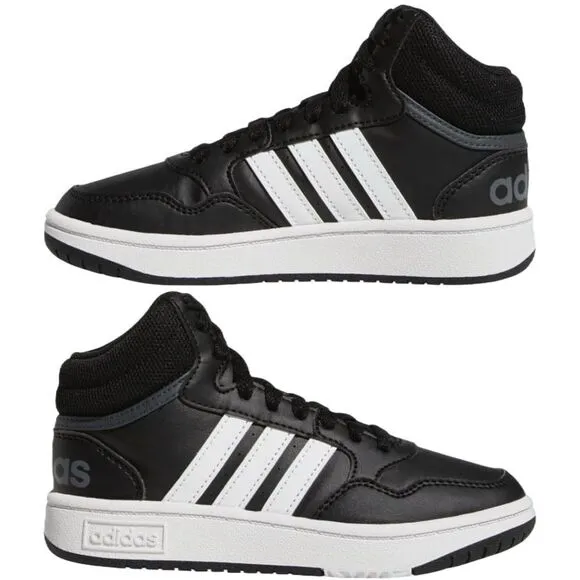 ADIDAS Hoops Mid Sneakers Kids Size 1 Basketball Athletic Sportswear Activewear