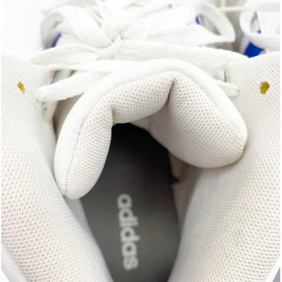 Adidas men’s Hoops 2.0 Mid 'White Blue Red' basketball sneakers shoes size 10