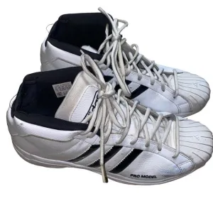 Adidas Men's  'Pro Model 2G' Lace Up Sneakers in Cloud White/Black Size 11.5