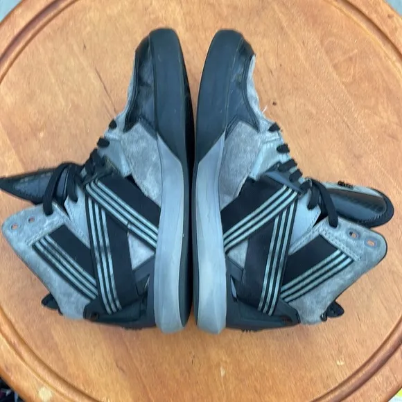 Adidas Originals C-10 Basketball Sneakers rare Black/Ash Sz 5.5