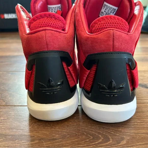 Adidas Originals C-10 Men's Basketball Hightop Sneakers Red Black Size 11