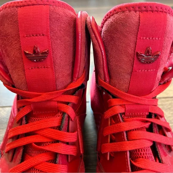 Adidas Originals C-10 Men's Basketball Hightop Sneakers Red Black Size 11