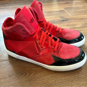 Adidas Originals C-10 Men's Basketball Hightop Sneakers Red Black Size 11