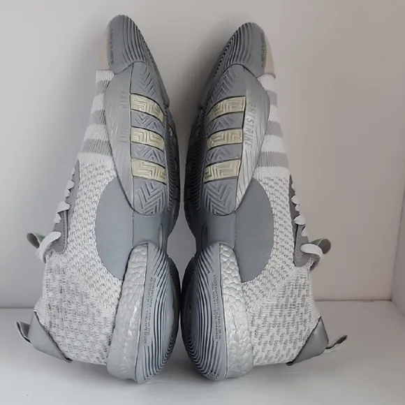 adidas Silver and White Sneakers
