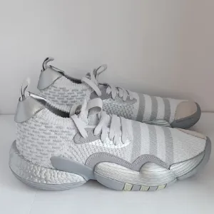 adidas Silver and White Sneakers