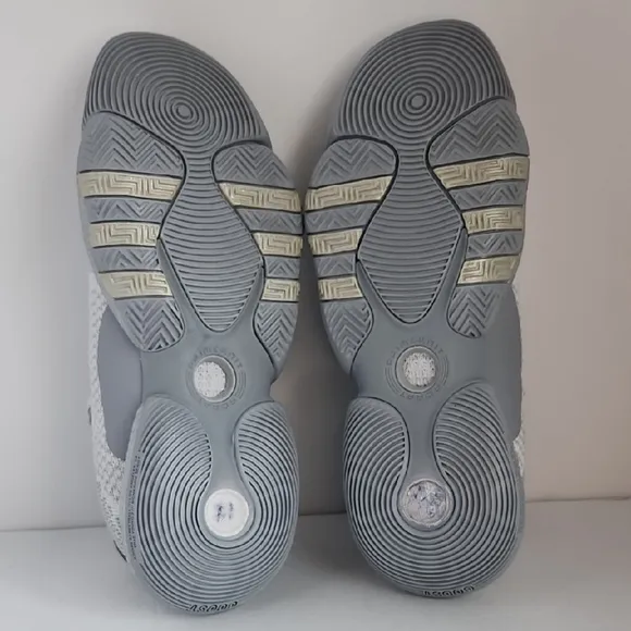 adidas Silver and White Sneakers