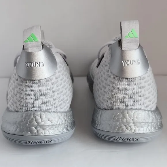 adidas Silver and White Sneakers