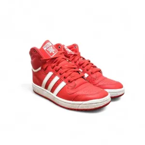 Adidas Top Ten Red/White Hi Top Basketball Sneakers - Men's Size 5.5