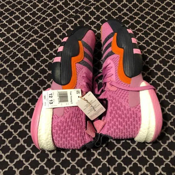 Adidas Trae Young 2 Stratosphere Men’s Basketball Sneakers Pink Navy Size 12