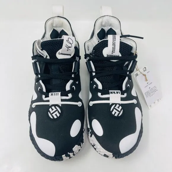 adidas Youth Harden Vol. 6 Black White GV8775 Basketball Shoes Sneakers Size 4.5