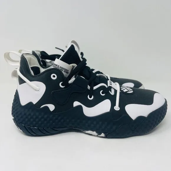 adidas Youth Harden Vol. 6 Black White GV8775 Basketball Shoes Sneakers Size 4.5