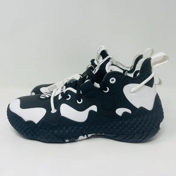 adidas Youth Harden Vol. 6 Black White GV8775 Basketball Shoes Sneakers Size 4.5